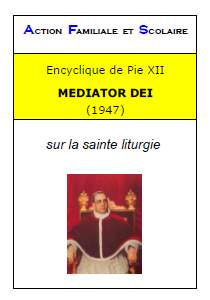Encyclique Mediator Dei
